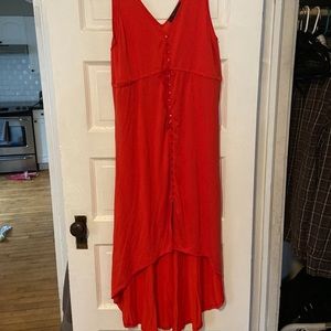 Red high low dress, size M, BCBGmaxazria